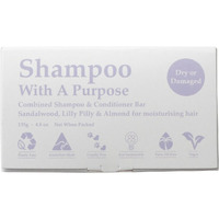 Shampoo with a Purpose Shampoo & Conditioner Bar Dry or Damaged Hair 135g