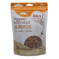 2die4 LIVE FOODS Organic Activated Almonds 300g