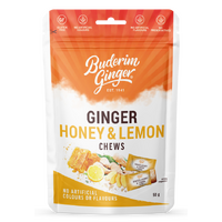 Buderim Ginger Ginger Honey & Lemon Chews 50g