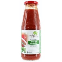 Global Organics Tomato Puree with Basil 680g