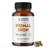 Ancestral Nutrition Primal Iron - 100% Beef Spleen Capsules 90c