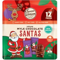 Sweet William Chocolate Santas 12 Mulitpack G/F 155g