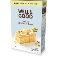 Well And Good Gluten Free Lemon Coconut Cake Mix & Gojiberry Icing 475g